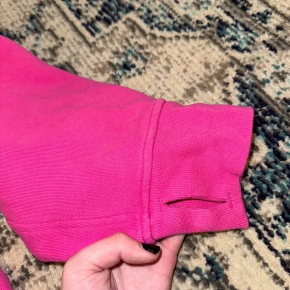 lululemon athletica Hot Pink Half-Zip Cropped Sweatshirt - Picture 7 of 13